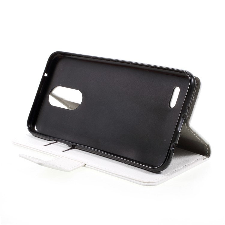 Stand Wallet PU Leather Mobile Phone Case for LG K4 (2017) EU Version - White-4