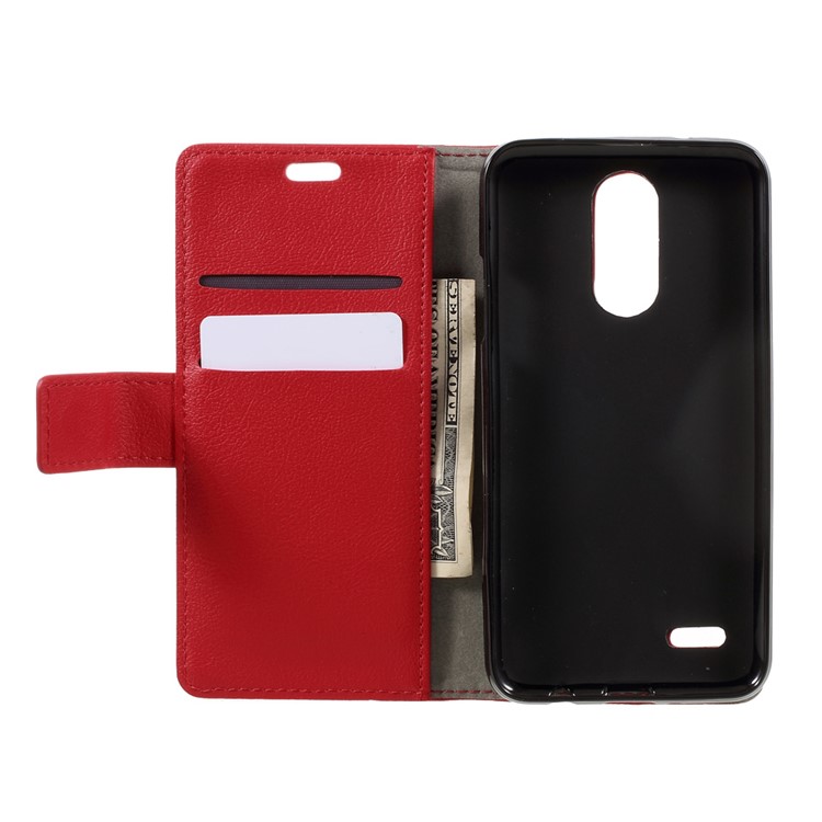 Stand PU Leather Wallet Phone Cover for LG K4 (2017) EU Version - Red-6