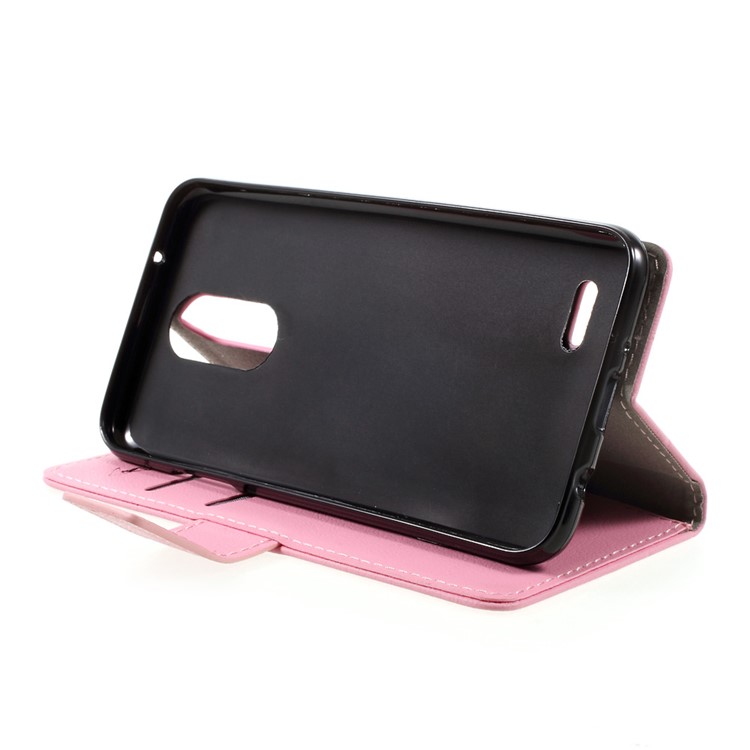 Stand Wallet PU Leather Protective Case for LG K4 (2017) EU Version - Pink-4