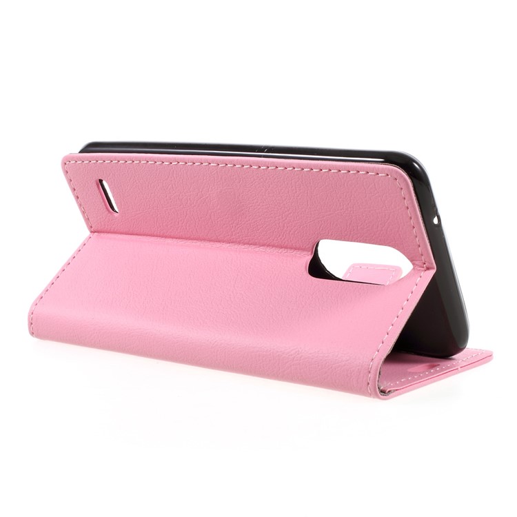 Stand Wallet PU Leather Protective Case for LG K4 (2017) EU Version - Pink-5