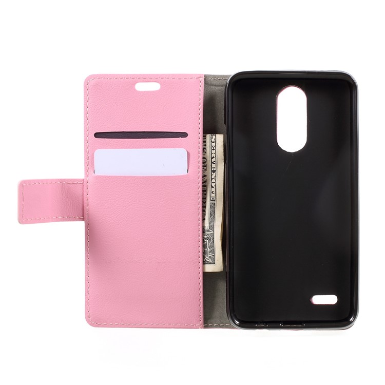 Stand Wallet PU Leather Protective Case for LG K4 (2017) EU Version - Pink-6