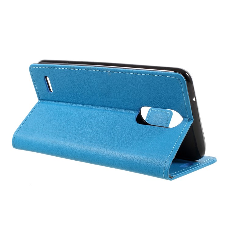 Stand Wallet PU Leather Case Phone Accessory for LG K4 (2017) EU Version - Blue-5