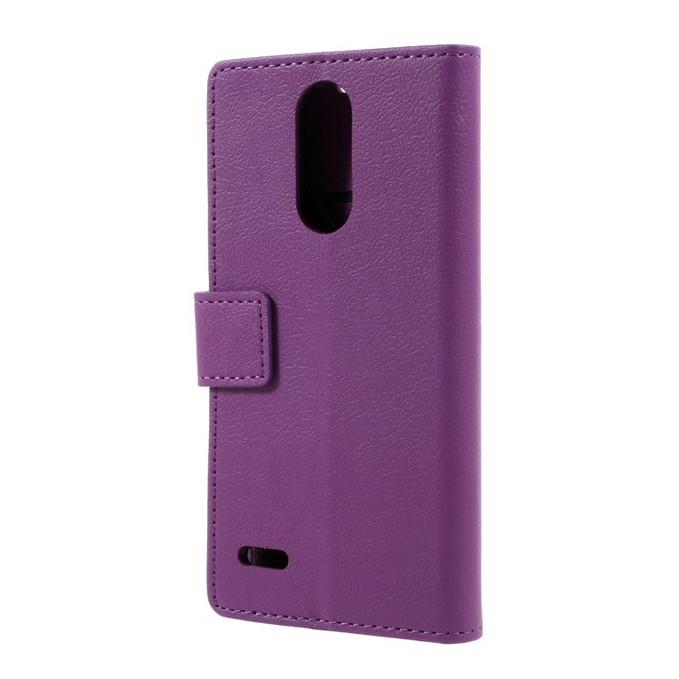 Flip Stand Leather Wallet Case Shell for LG K4 (2017) EU Version - Purple-3
