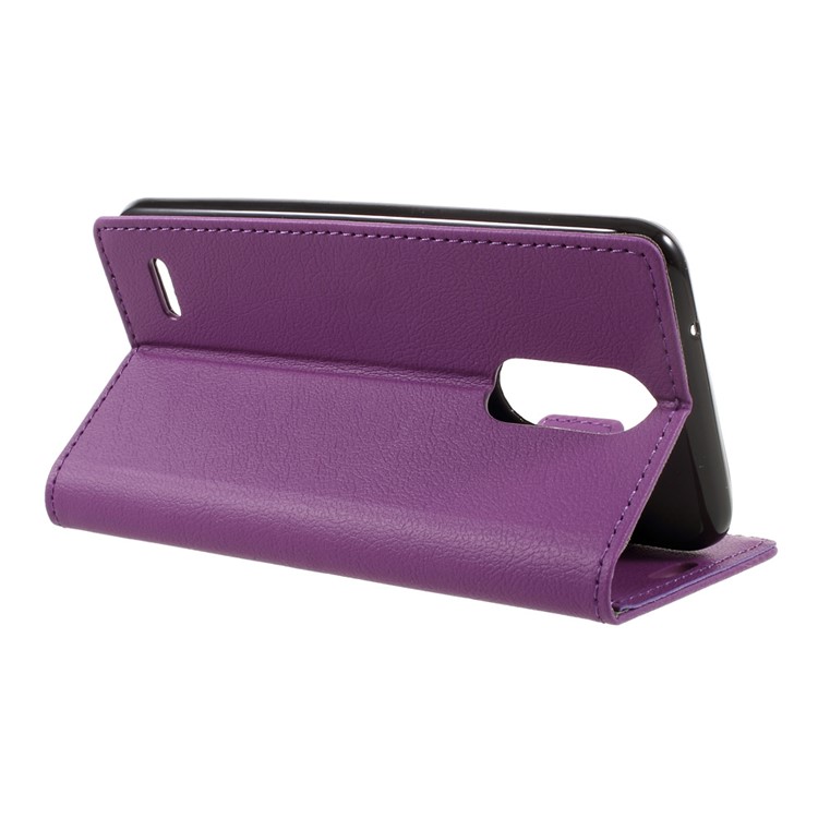 Flip Stand Leather Wallet Case Shell for LG K4 (2017) EU Version - Purple-5