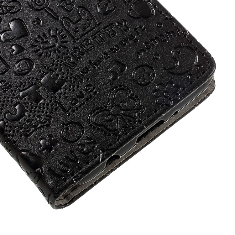 For LG K4 (2017) Cartoon Graffiti Stand Wallet PU Leather Phone Case - Black-8