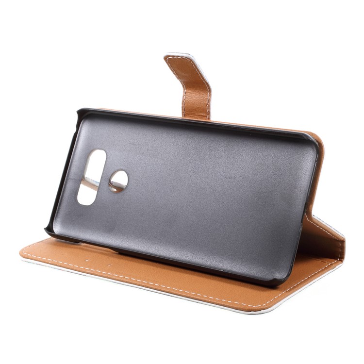 Pattern Printing Leather Wallet Case Accessory for LG G6 - Dock at Sunset-5
