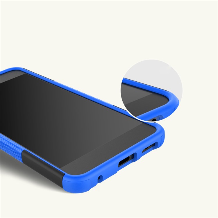 For LG G6 Tyre Pattern 2-In-1 PC + TPU Hybrid Case with Kickstand - Blue-3