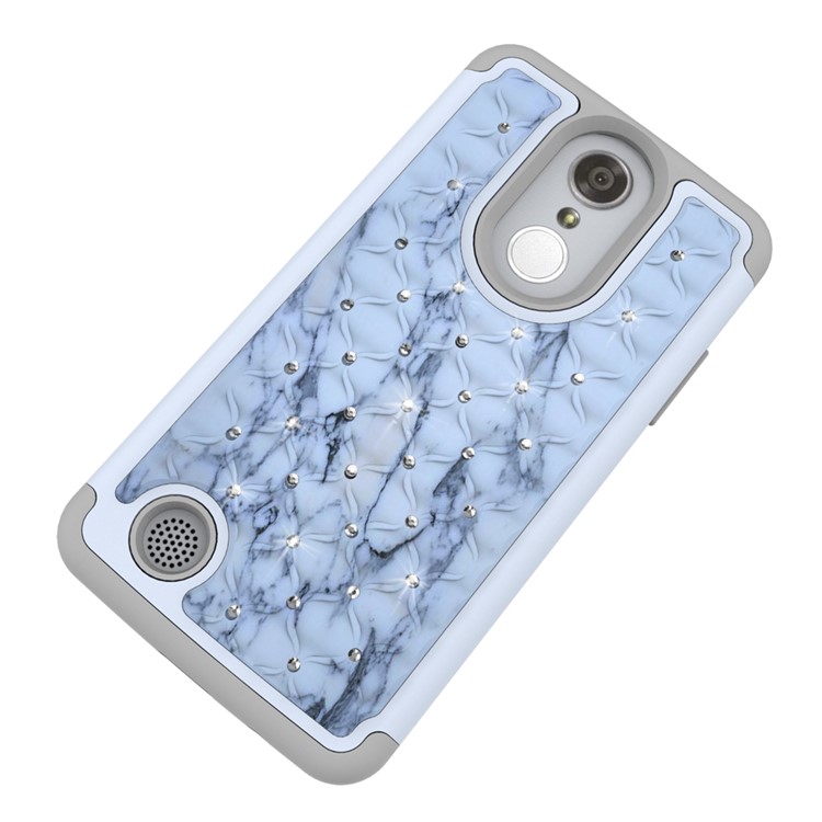 Starry Sky Rhinestone Patterned PC + Silicone Hybrid Case for LG Aristo MS210 (LV3) - Marble Pattern-5