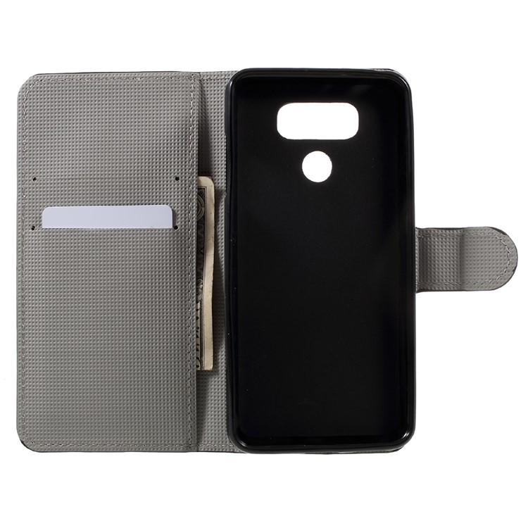 Patterned Leather Wallet Case Cover for LG G6 - Do Not Touch My Phone-6