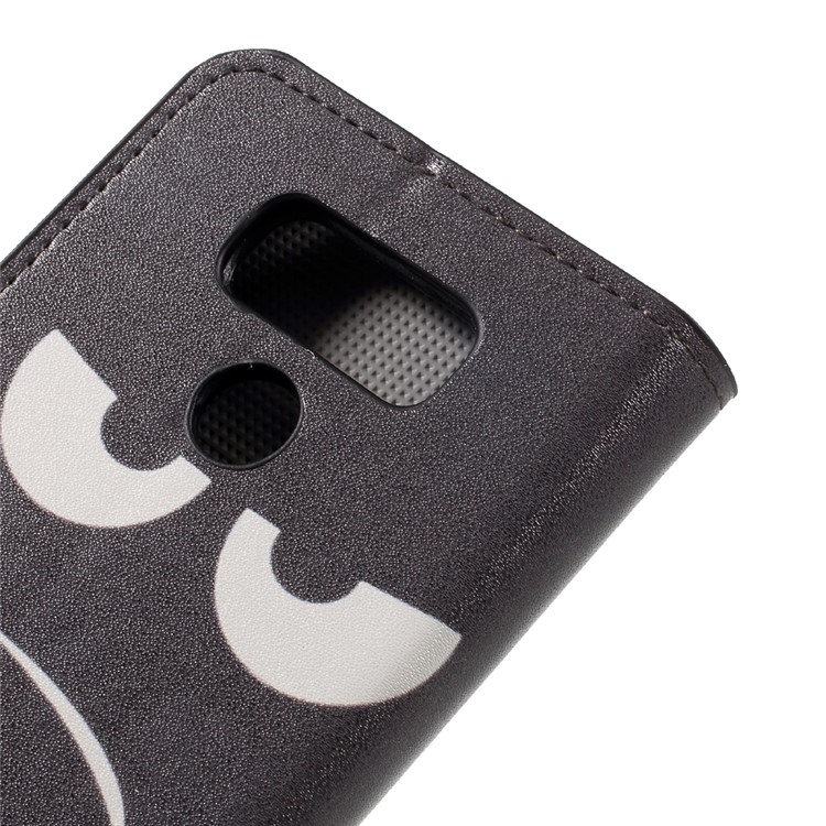 Patterned Leather Wallet Case Cover for LG G6 - Do Not Touch My Phone-8
