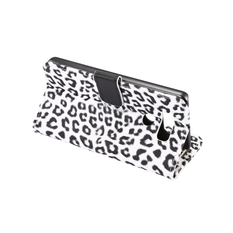 For LG G6 Leopard Pattern Leather Wallet Mobile Phone Case - White-5