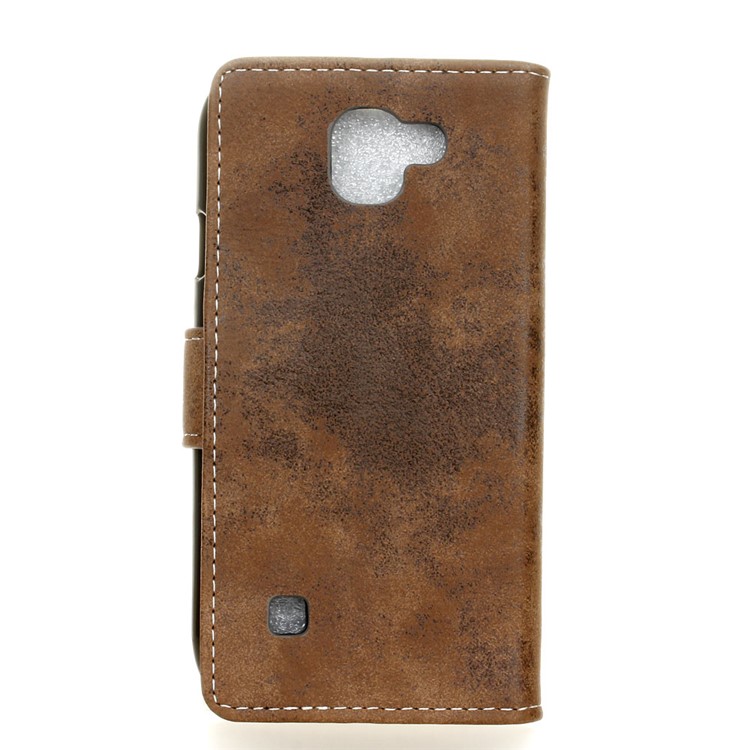 Vintage Style PU Leather Card Slots Stand Case for LG K3 (2017) - Brown-3