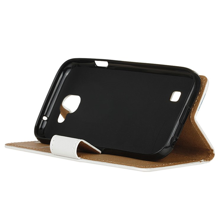 Printing Pattern Leather Case Stand Wallet for LG K3 (2017) - Eiffel Tower and Maple Leaves-5