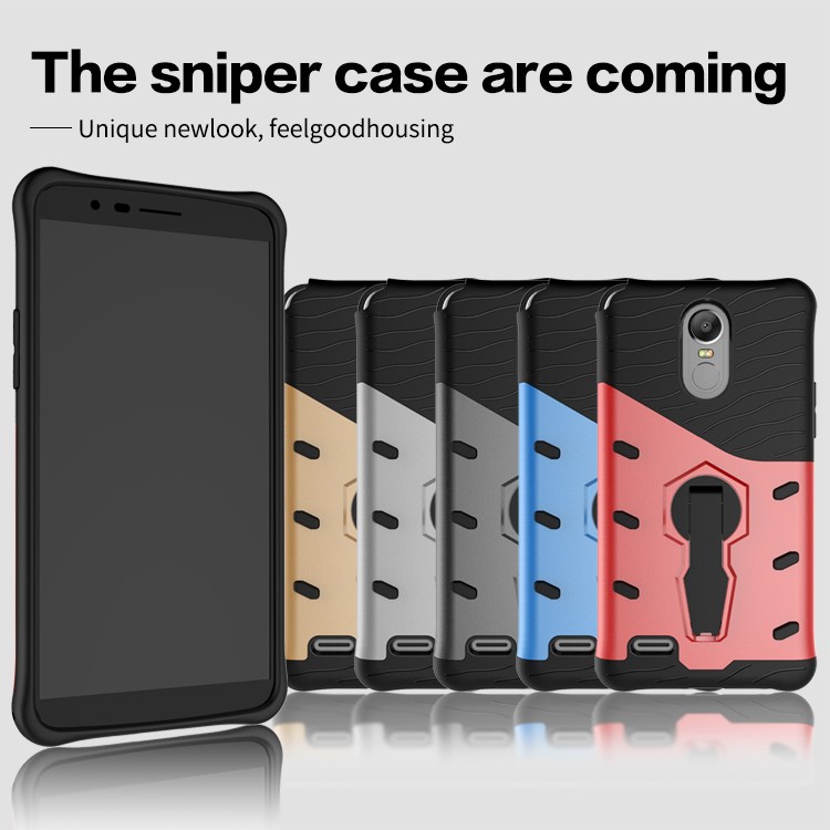 360-Degree Rotary Kickstand Armor PC + TPU Back Case for LG Stylus 3 - Grey-15