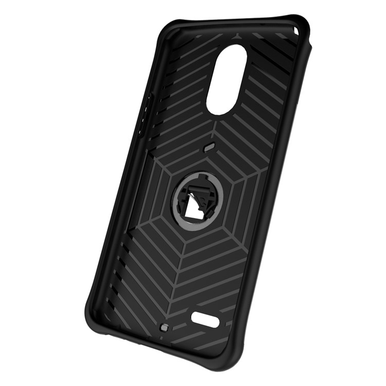 360-Degree Rotary Kickstand Armor PC + TPU Back Case for LG Stylus 3 - Grey-9