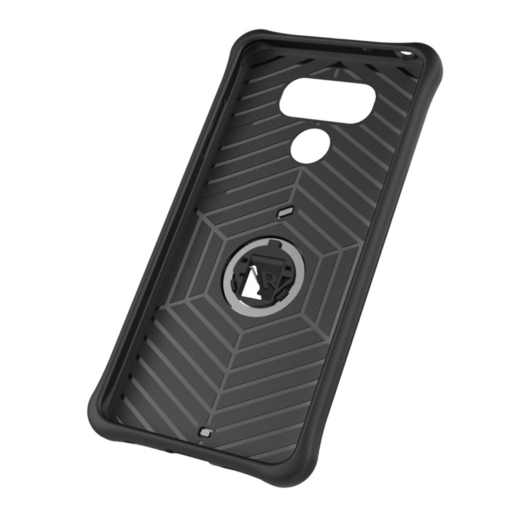 360-Degree Rotary Kickstand Armor PC + TPU Mobile Phone Case for LG G6 - Grey-10