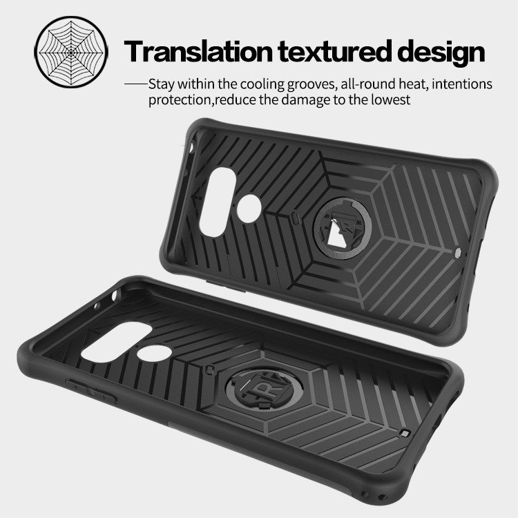 360-Degree Rotary Kickstand Armor PC + TPU Mobile Phone Case for LG G6 - Grey-16