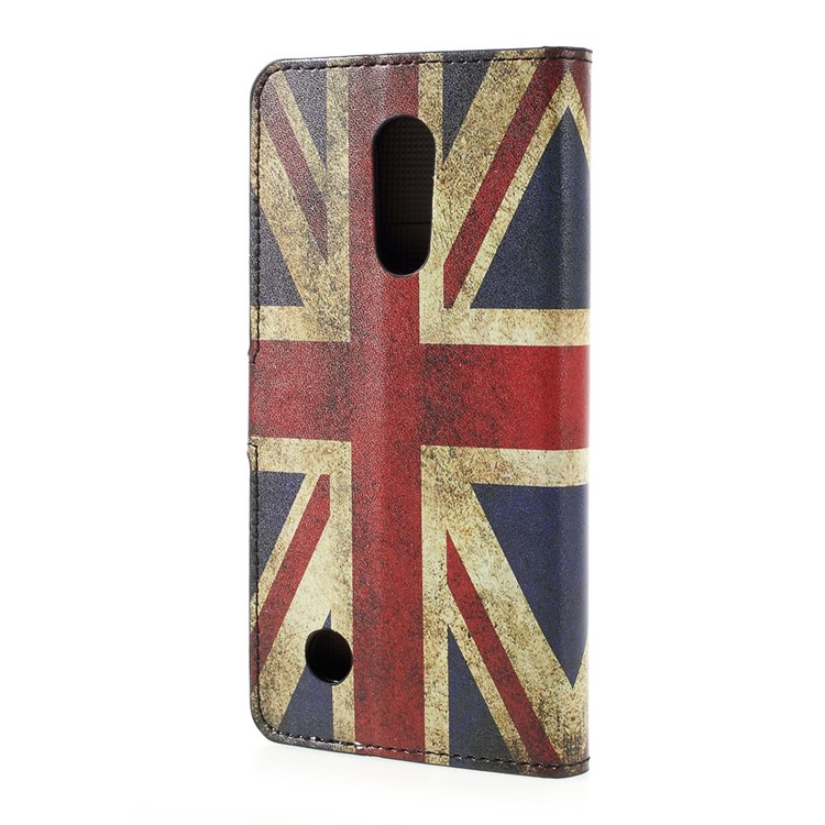 Flip Stand Patterned Leather Wallet Cover for LG K10 (2017) - Retro Union Jack Flag-3