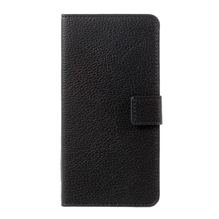 Litchi Skin Leather Wallet Stand Cell Phone Case for LG K10 (2017) - Black-2