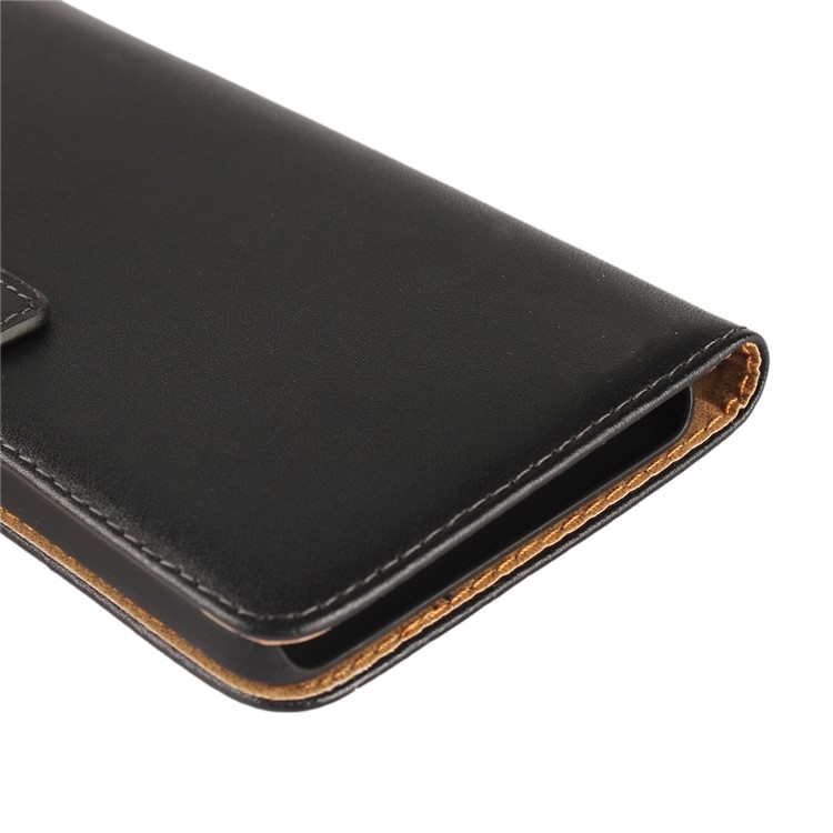 For LG V20 Genuine Split Leather Wallet Phone Case with Stand - Black-8