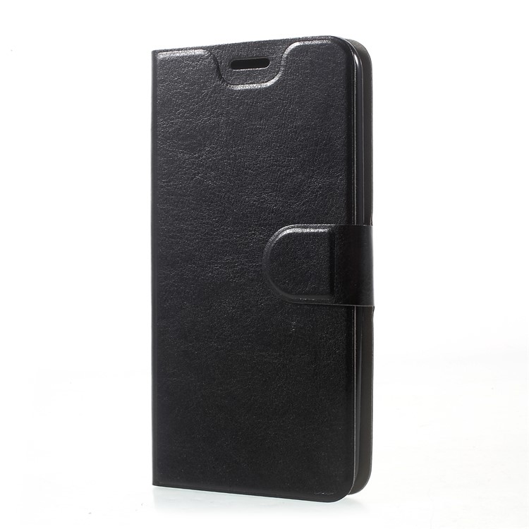 Crazy Horse PU Leather Case with Card Holder for LG K10 (2017) Built-in Steel Sheet - Black-2