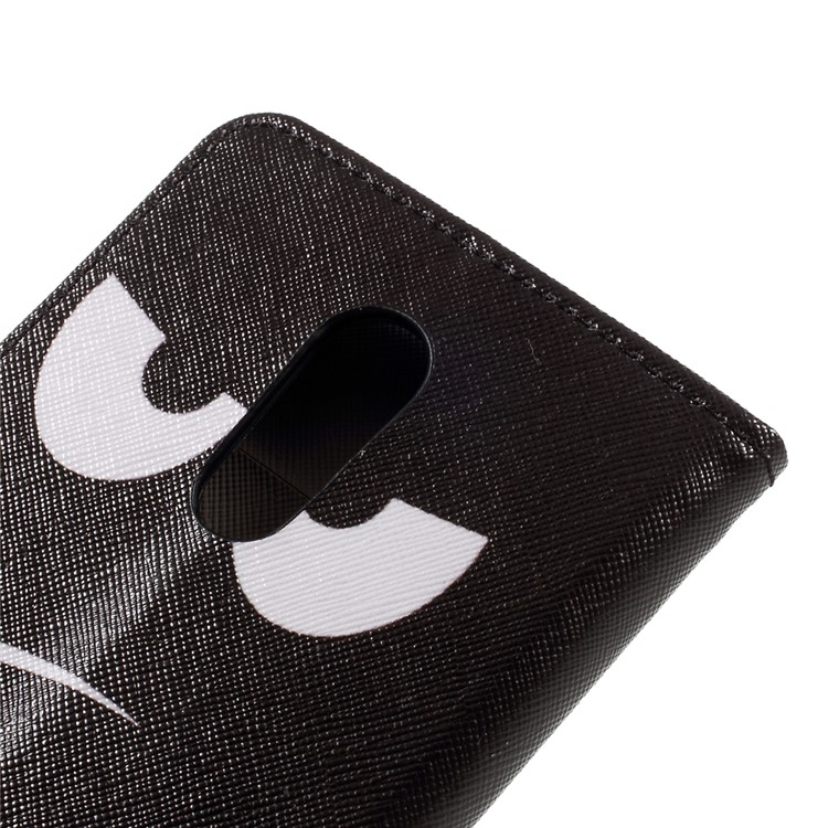Patterned Leather Stand Case with Card Holder for LG K10 (2017) - Do Not Touch My Phone-8