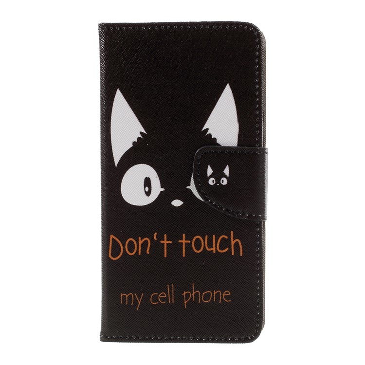 Patterned Leather Cellphone Case with Wallet Slots for LG K10 (2017) - Monster and Warning-1