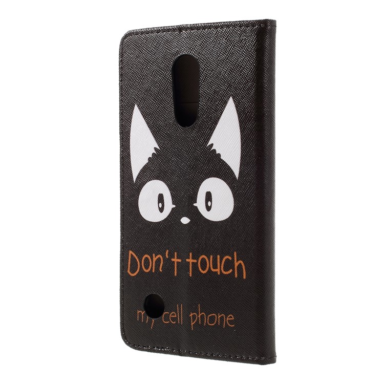 Patterned Leather Cellphone Case with Wallet Slots for LG K10 (2017) - Monster and Warning-3