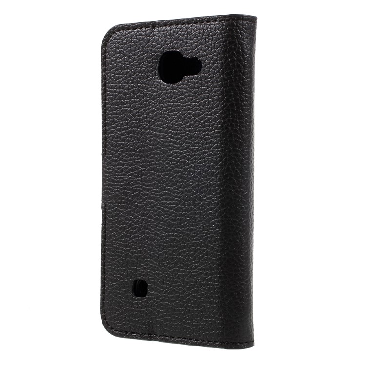 Litchi Texture Leather Wallet Case for LG K3 (2017) - Black-2