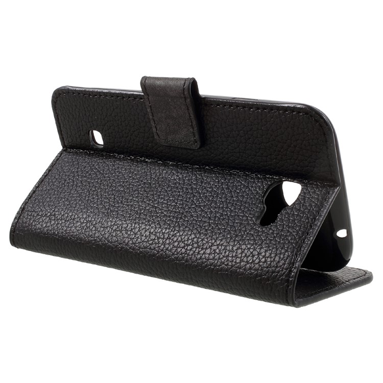 Litchi Texture Leather Wallet Case for LG K3 (2017) - Black-5