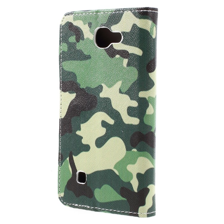 Patterned Leather Wallet Case for LG K3 (2017) - Camouflage Pattern-2