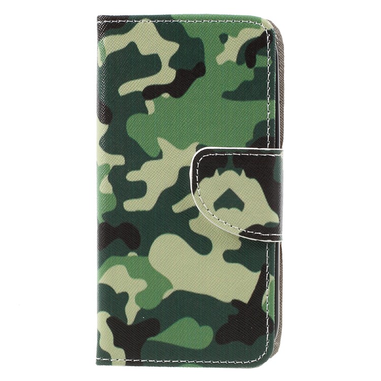 Patterned Leather Wallet Case for LG K3 (2017) - Camouflage Pattern-3