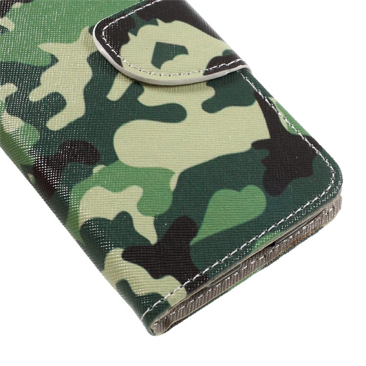 Patterned Leather Wallet Case for LG K3 (2017) - Camouflage Pattern-7