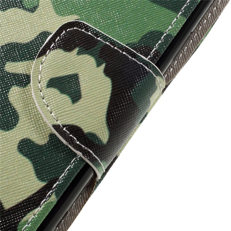 Patterned Leather Wallet Case for LG K3 (2017) - Camouflage Pattern-9