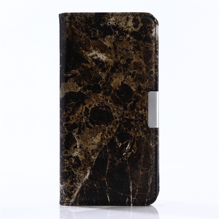 Marble Pattern Stand Wallet Leather Protective Case for LG X power2 - Black-1