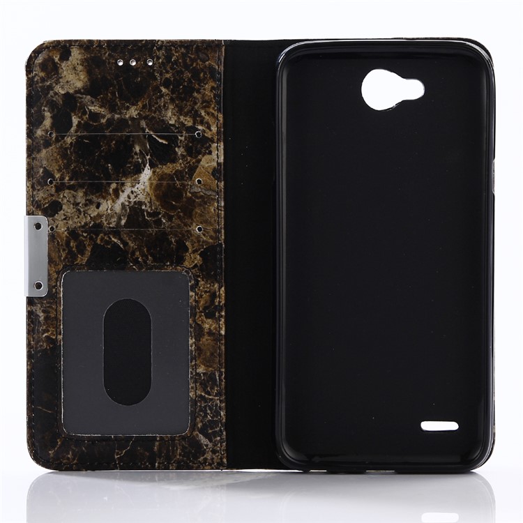 Marble Pattern Stand Wallet Leather Protective Case for LG X power2 - Black-3