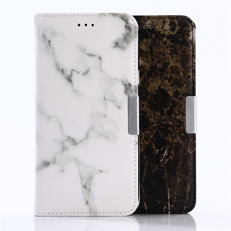 Marble Pattern Stand Wallet Leather Protective Case for LG X power2 - Black-5