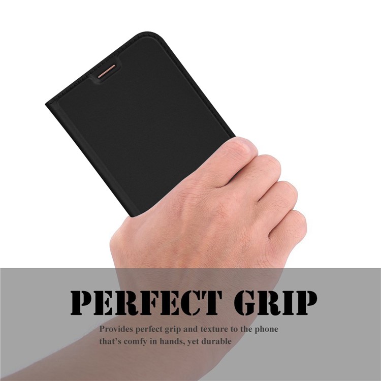 PU Leather Flip Stand Phone Case with Card Holder for LG K10 (2017) - Black-3