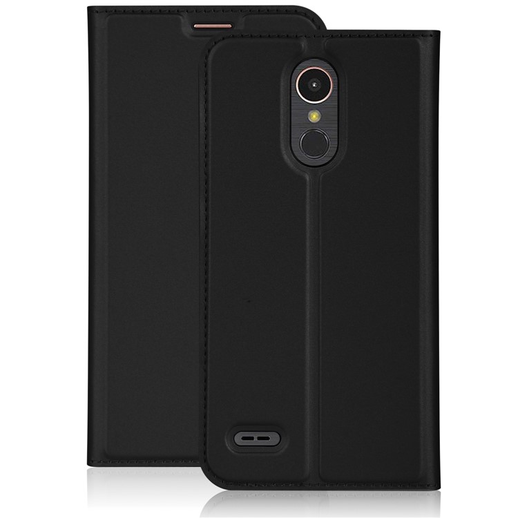 PU Leather Flip Stand Phone Case with Card Holder for LG K10 (2017) - Black-4