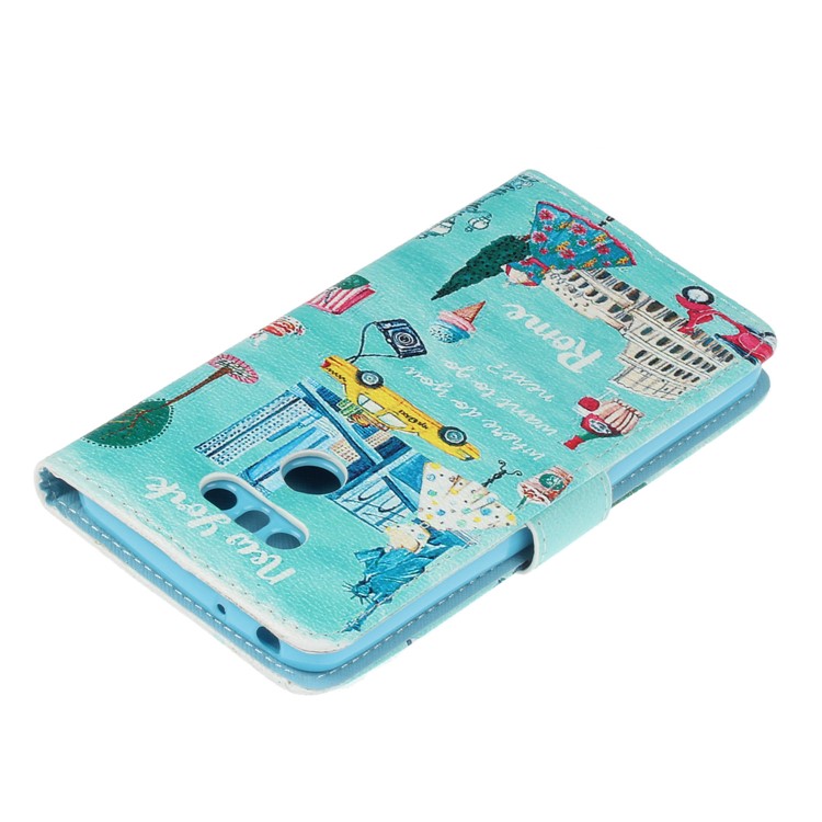 Pattern Printing Wallet Leather Stand Case for LG G6 - London Paris Elements-4