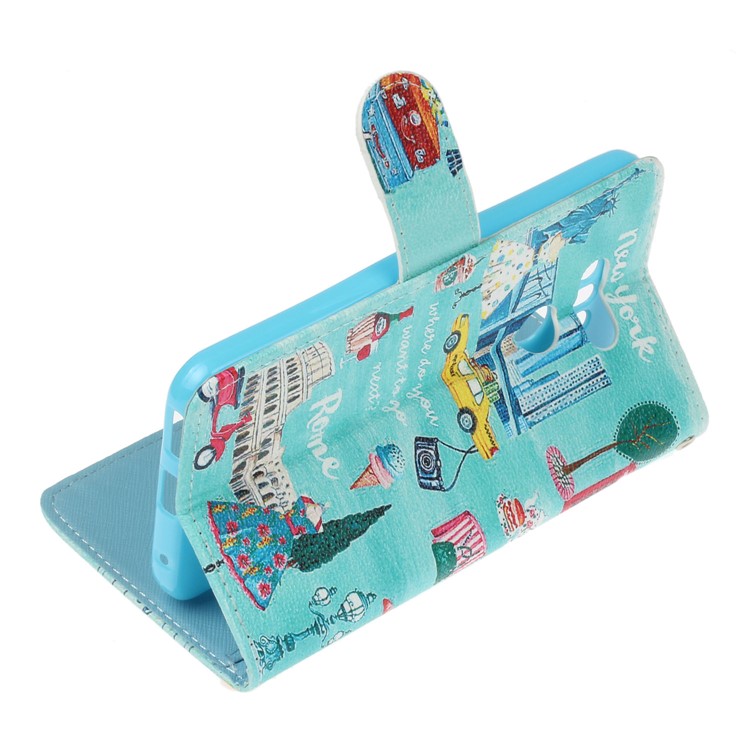 Pattern Printing Wallet Leather Stand Case for LG G6 - London Paris Elements-5