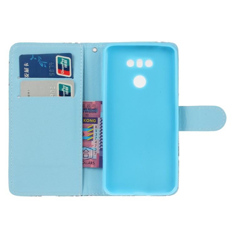 Pattern Printing Wallet Leather Stand Case for LG G6 - London Paris Elements-7