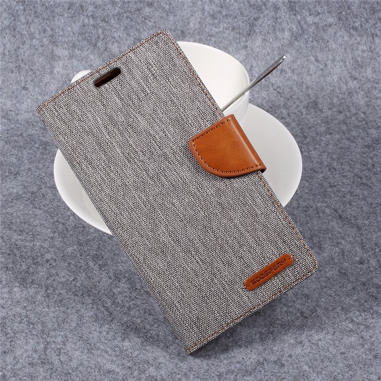 MERCURY GOOSPERY for LG G6 Canvas Diary Leather Wallet Phone Case - Grey-3