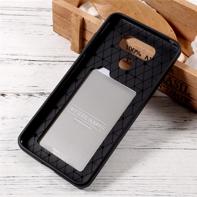MERCURY GOOSPERY Sky Sliding Hybrid Card Holder Phone Case (TPU + PC) for LG G6 - Black-2