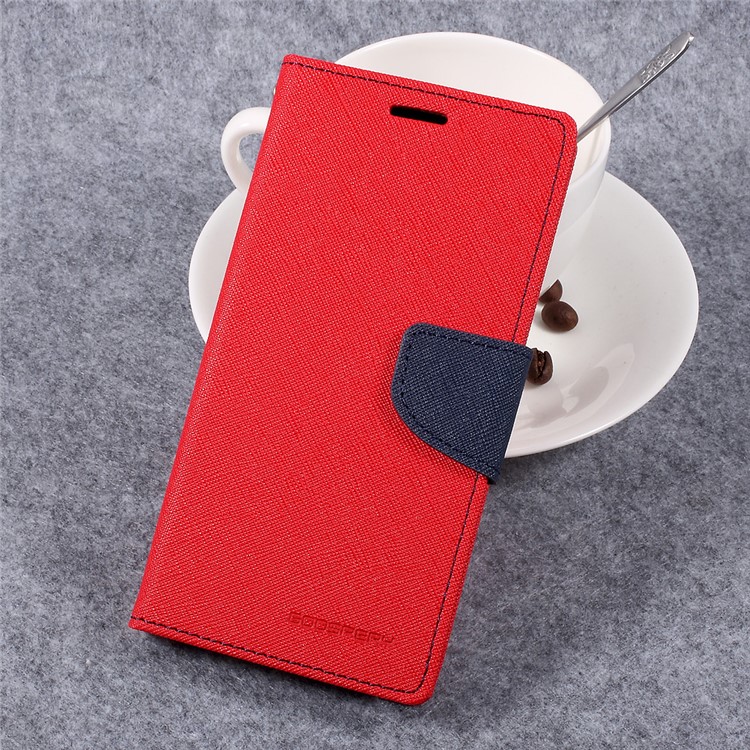 MERCURY GOOSPERY Fancy Diary Wallet Leather Phone Cover for LG G6 - Red-1