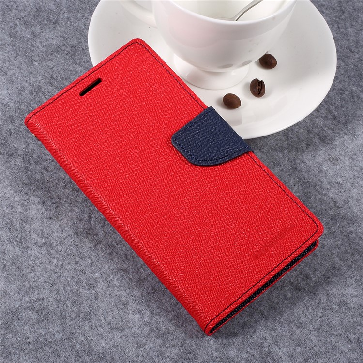 MERCURY GOOSPERY Fancy Diary Wallet Leather Phone Cover for LG G6 - Red-3