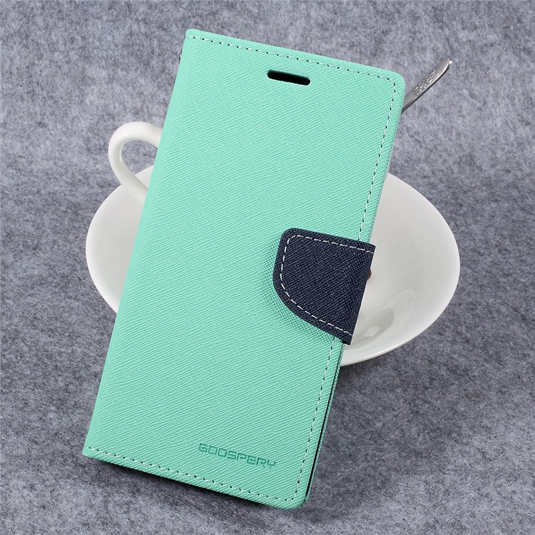 MERCURY GOOSPERY for LG G6 Fancy Diary Wallet Leather Mobile Shell - Cyan-1