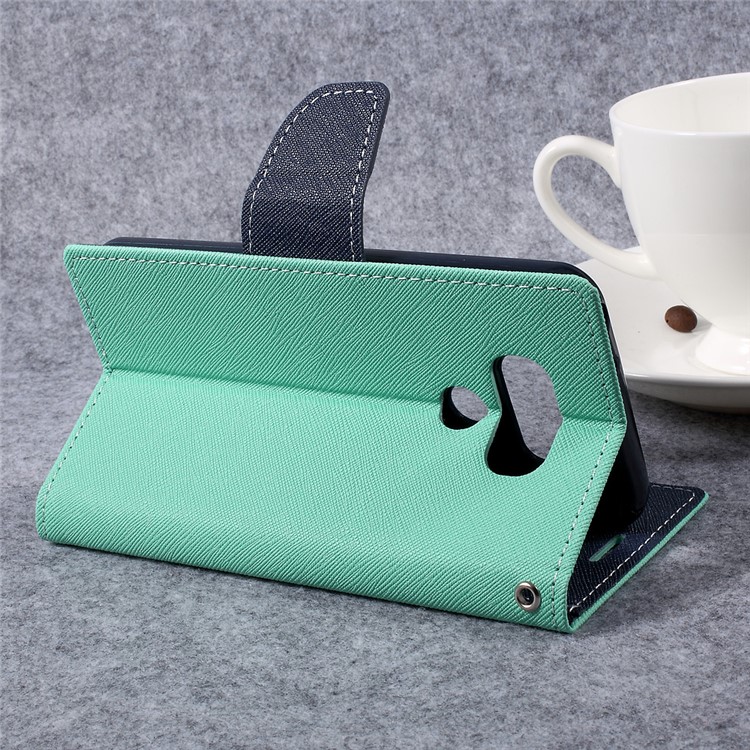 MERCURY GOOSPERY for LG G6 Fancy Diary Wallet Leather Mobile Shell - Cyan-5