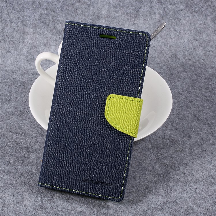 MERCURY GOOSPERY Fancy Diary Leather Folio Flip Case for LG G6 - Dark Blue-1