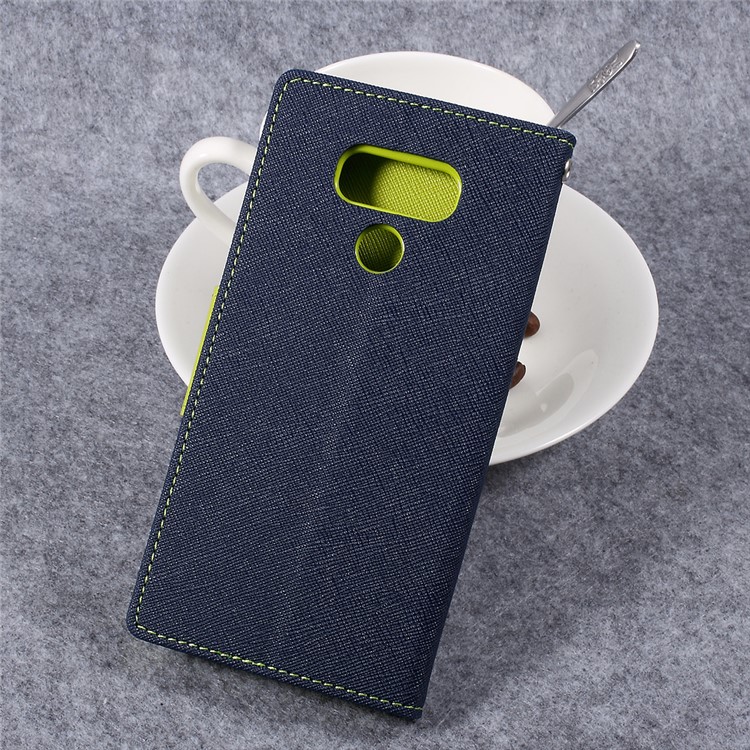 MERCURY GOOSPERY Fancy Diary Leather Folio Flip Case for LG G6 - Dark Blue-2
